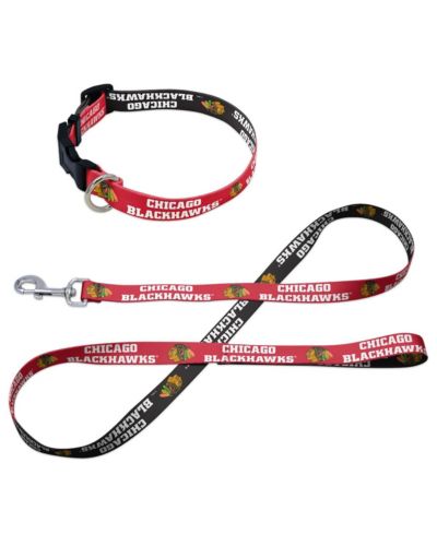 Wincraft Chicago Blackhawks комплект поводок и ошейник для домашних животных