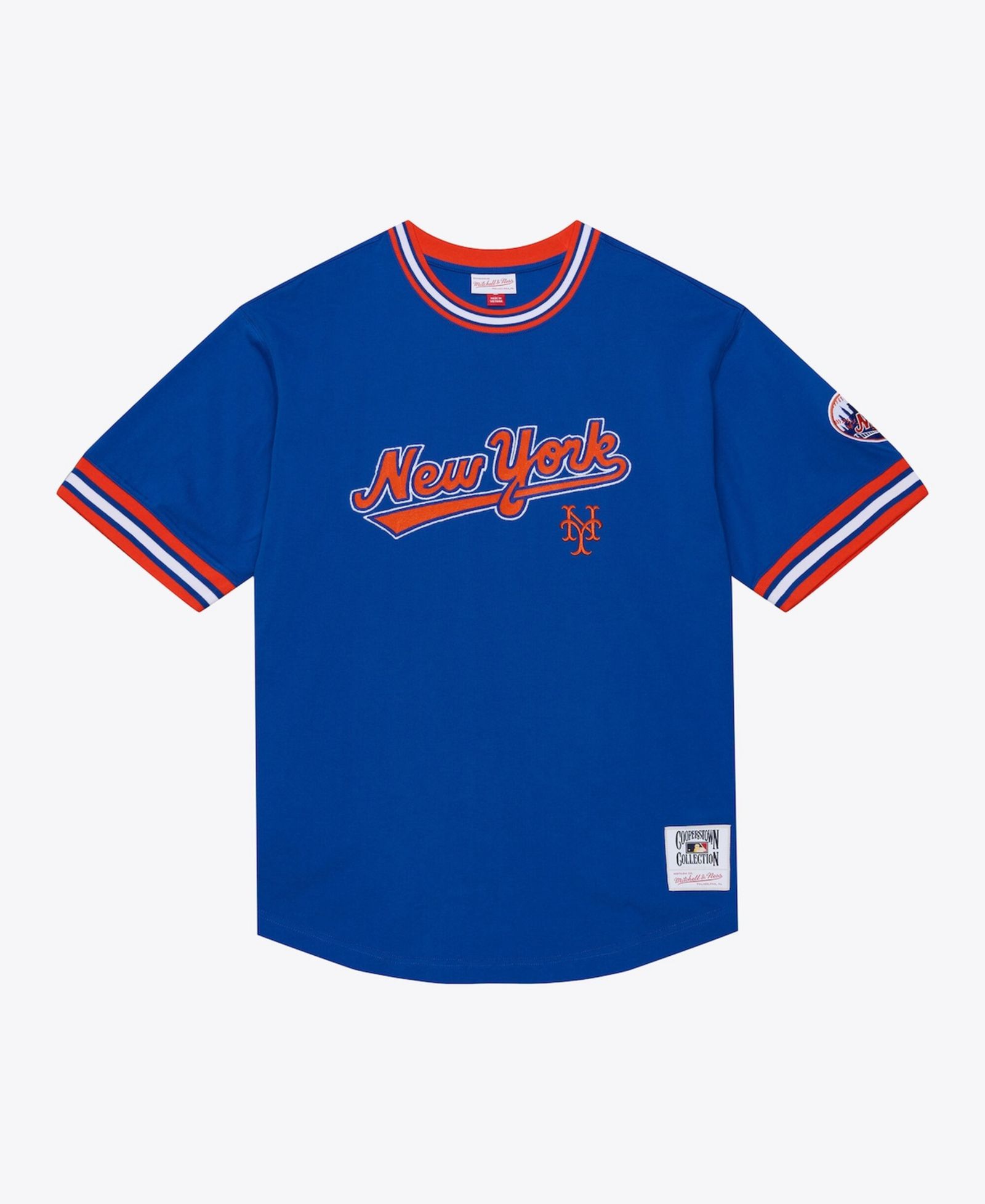 Мужская футболка Mitchell & Ness Royal New York Mets Wild Pitch Ringer