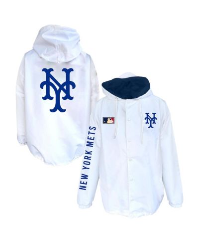Mitchell & Ness Men's White New York Mets Big & Tall Full-Snap Hooded Jacket