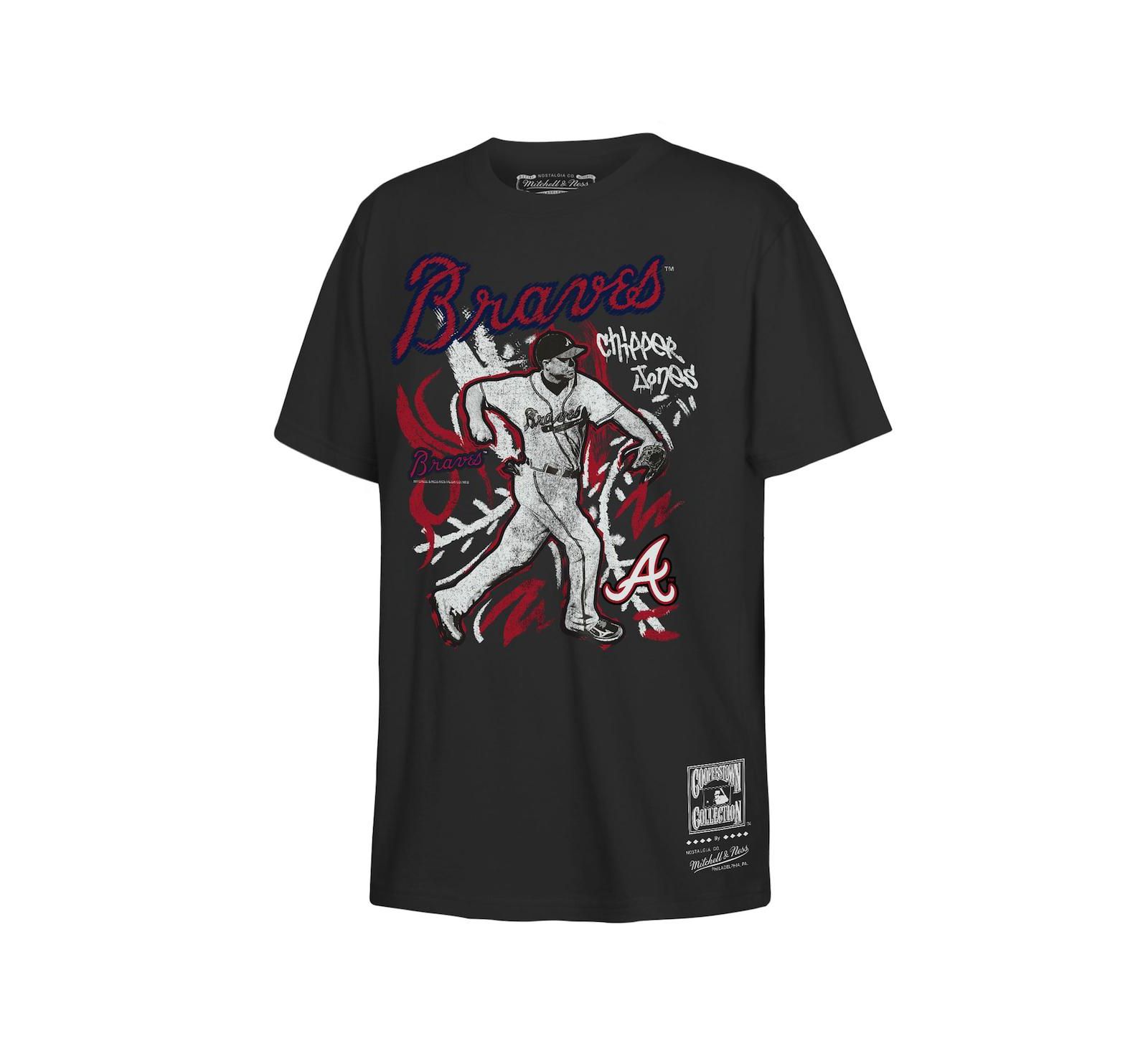 Детская футболка Mitchell & Ness Chipper Jones Black Atlanta Braves