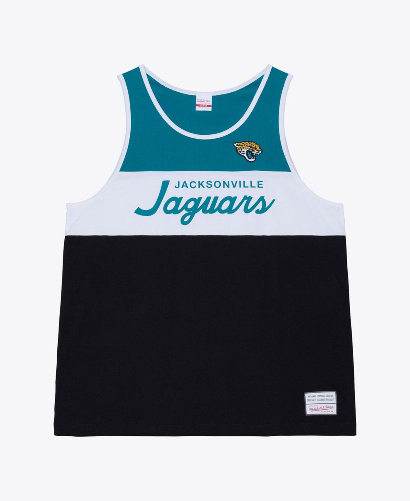 Мужская Mitchell & Ness Black/Teal Jacksonville Jaguars Head Coach Tank Top