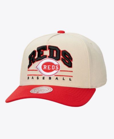 Mitchell & Ness Мужская и Женская кепка Cincinnati Reds Retro Arch Pro Pinch Snapback, кремовая