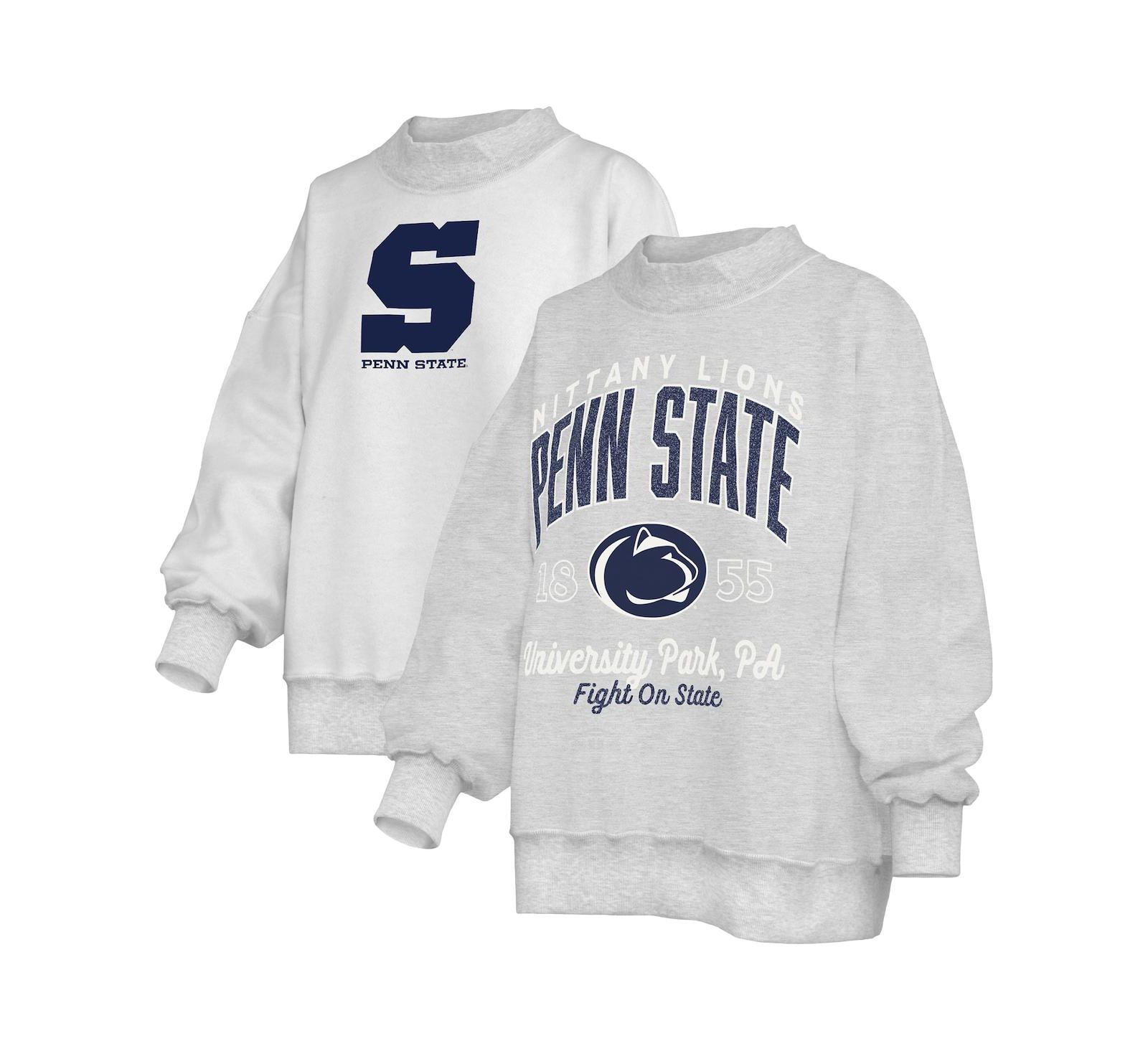 Женская двусторонняя толстовка Pressbox Heather Gray Penn State Nittany Lions