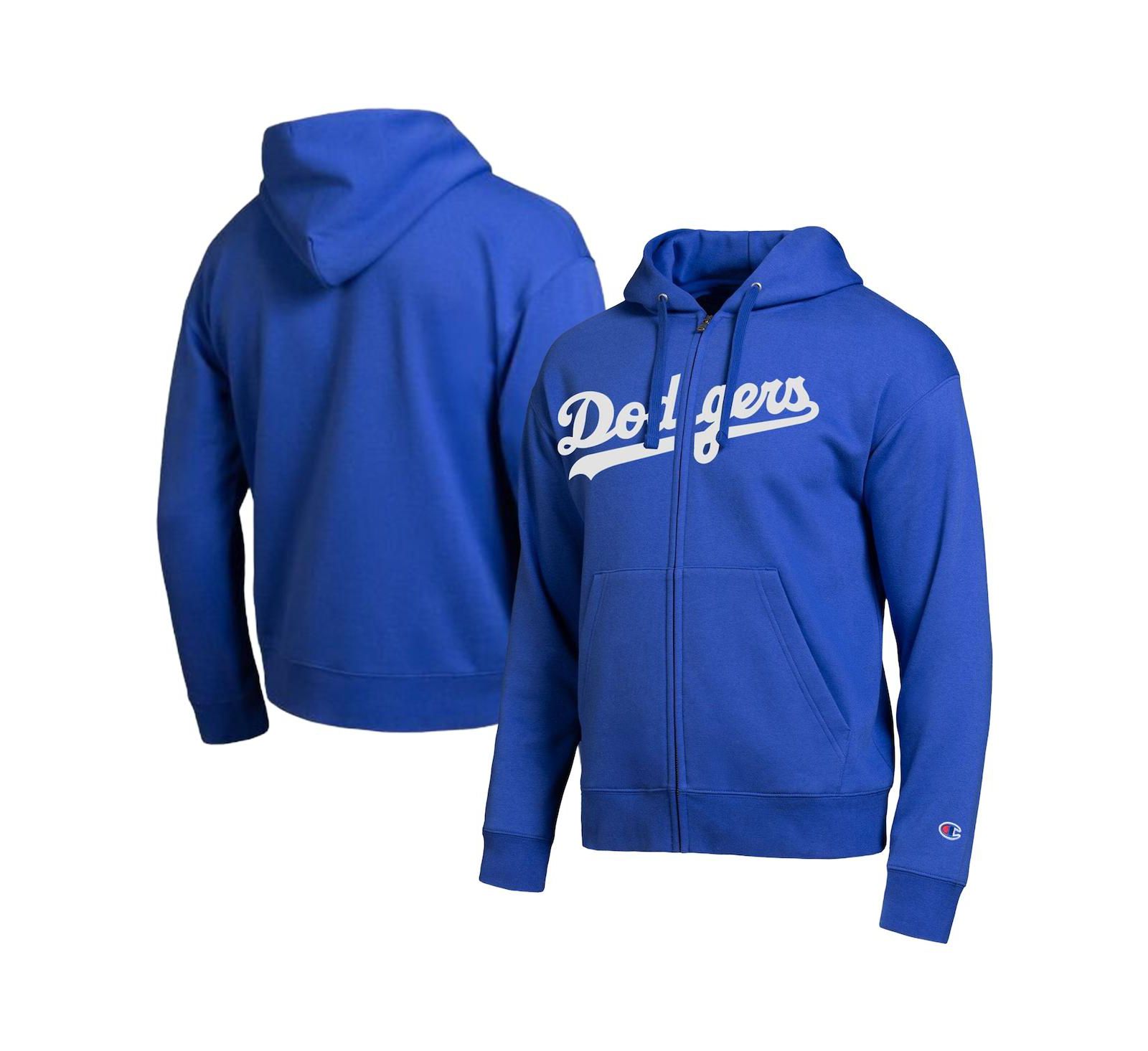 Мужское худи Champion Los Angeles Dodgers Royal All-Star Wordmark Full-Zip