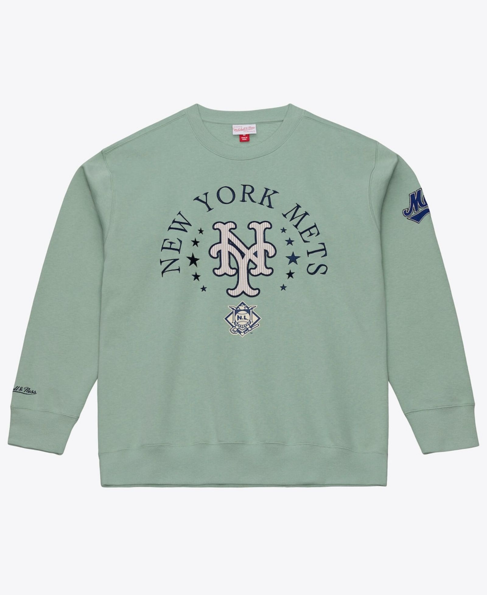 Мужское флисовое худи Mitchell & Ness Green New York Mets Yacht Rock