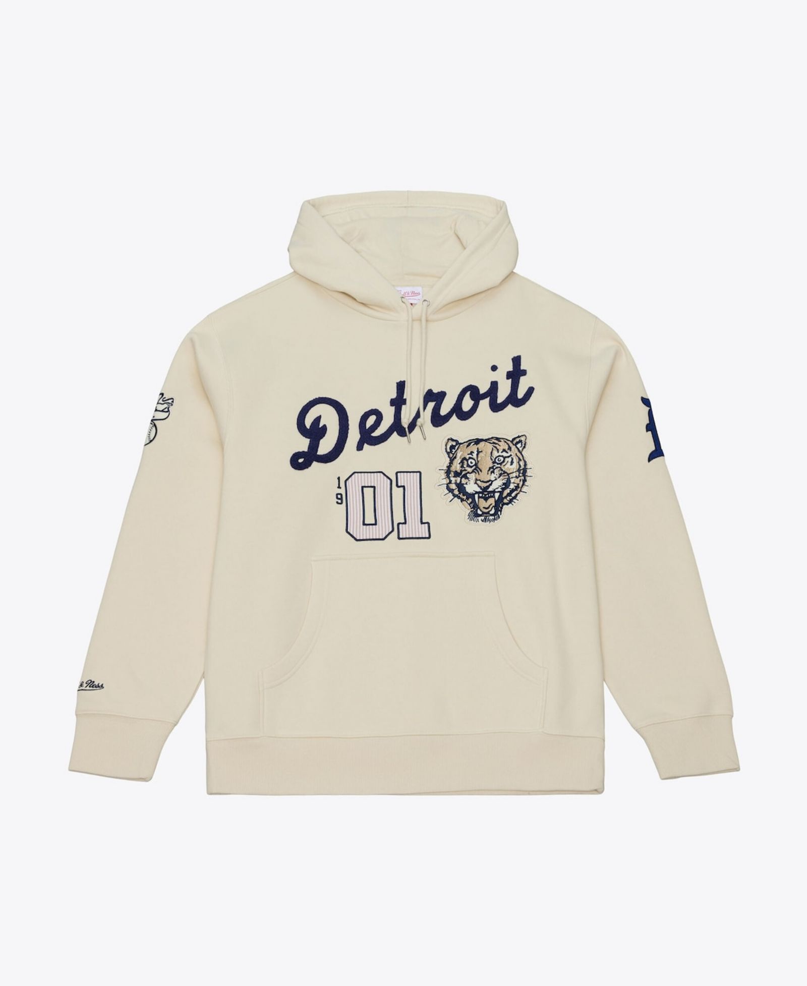 Мужской Mitchell & Ness Cream Detroit Tigers Yacht Rock Fleece Hoodie
