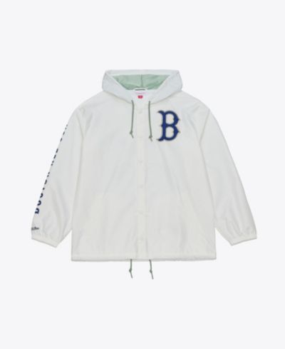 Ветровка Mitchell & Ness Men's White Boston Red Sox Yacht Rock Coaches Full-Snap Hooded