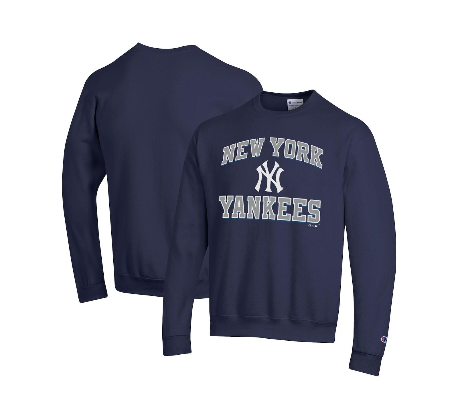 Champion Мужской темно-синий свитшот New York Yankees Heart Soul Powerblend