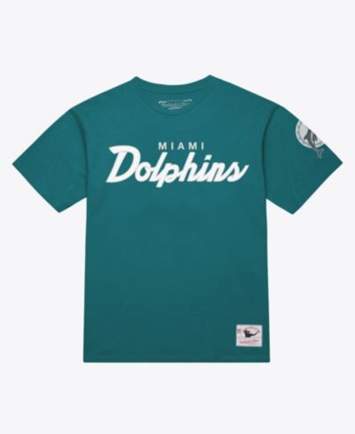 Мужская футболка Mitchell & Ness Aqua Miami Dolphins Head Coach Classic