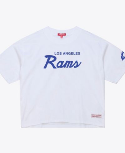 Укороченная футболка Mitchell & Ness Women's White Los Angeles Rams Head Coach