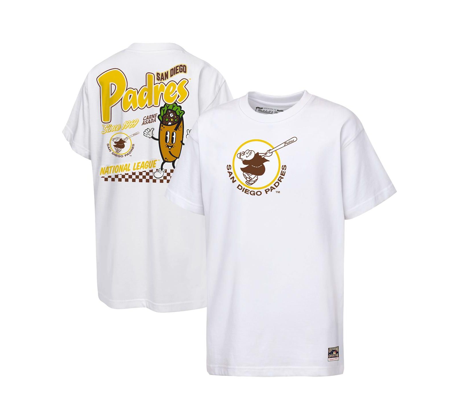 Mitchell & Ness детская футболка White San Diego Padres Cooperstown Concession