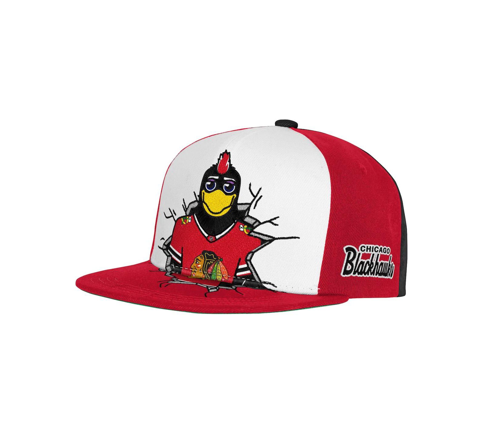 Кепка Mitchell & Ness Big Boys and Girls Red Chicago Blackhawks Mascot Snapback Hat