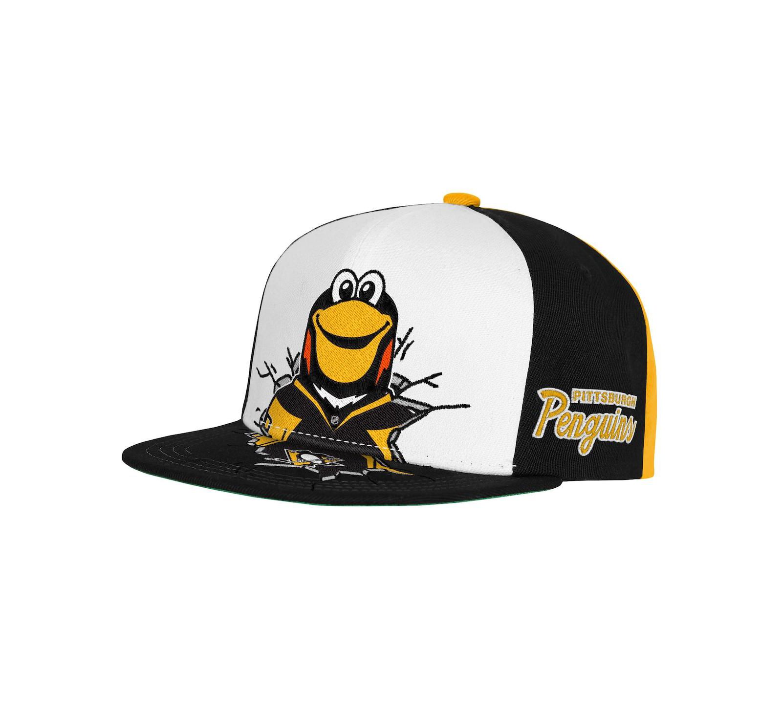 Кепка Mitchell & Ness Big Boys and Girls Black Pittsburgh Penguins Mascot Snapback Hat