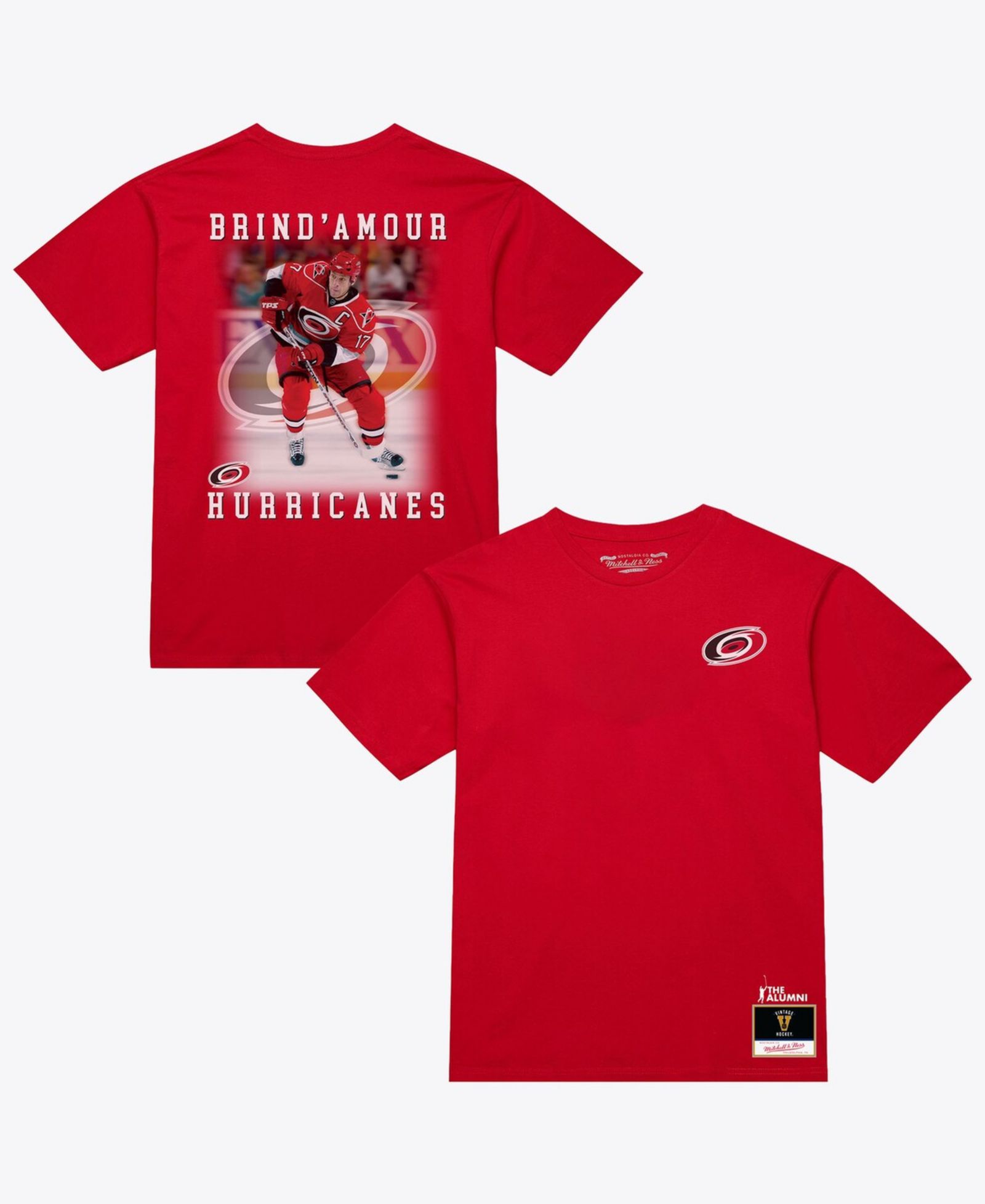 Мужская футболка Mitchell & Ness Rod Brind'Amour Red Carolina Hurricanes Photo