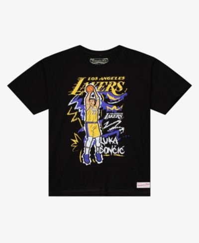 Мужская футболка Mitchell & Ness Luka Doncic Black Los Angeles Lakers Chalked Up