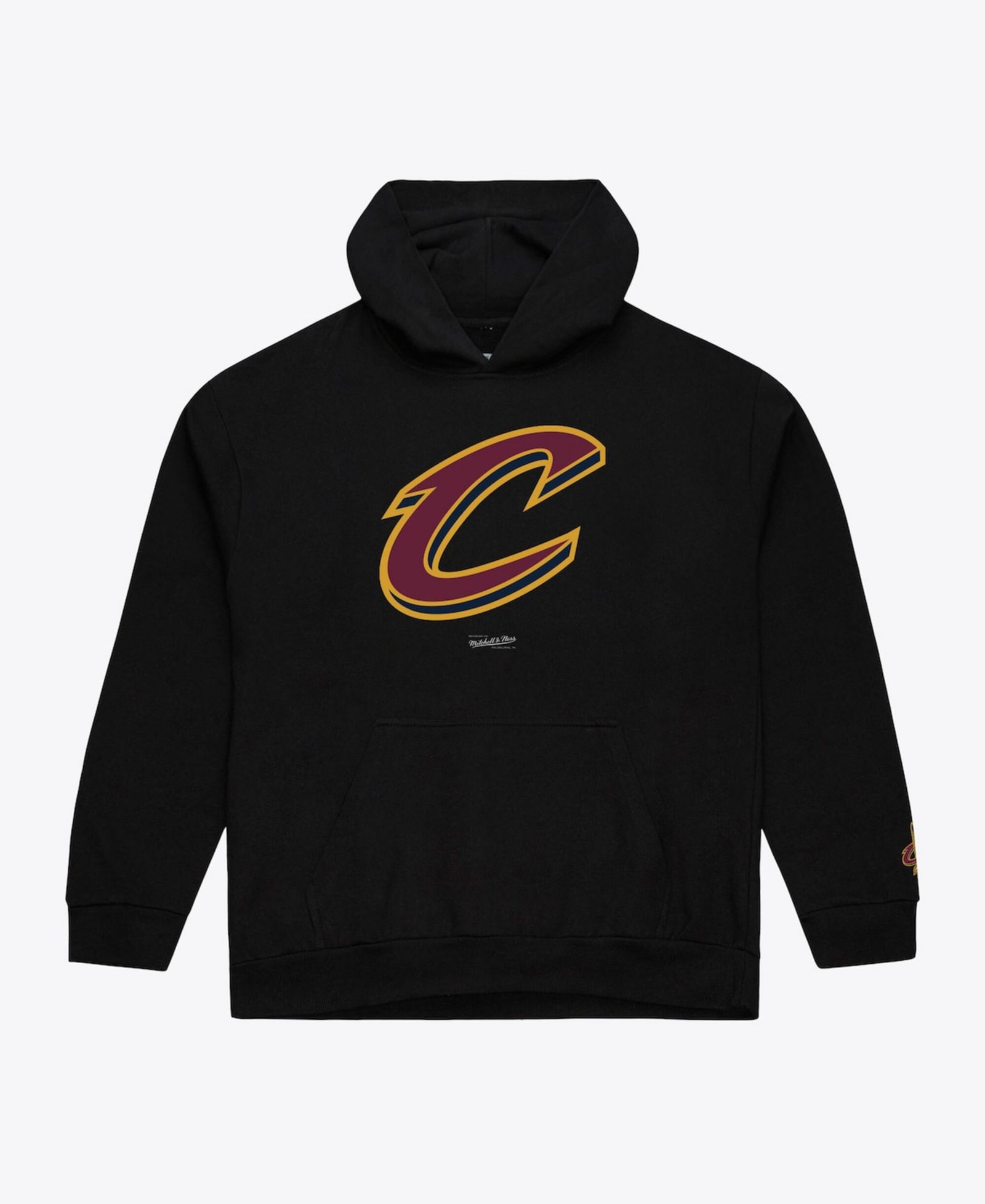 Мужское черное худи Mitchell & Ness Cleveland Cavaliers Basic Fleece