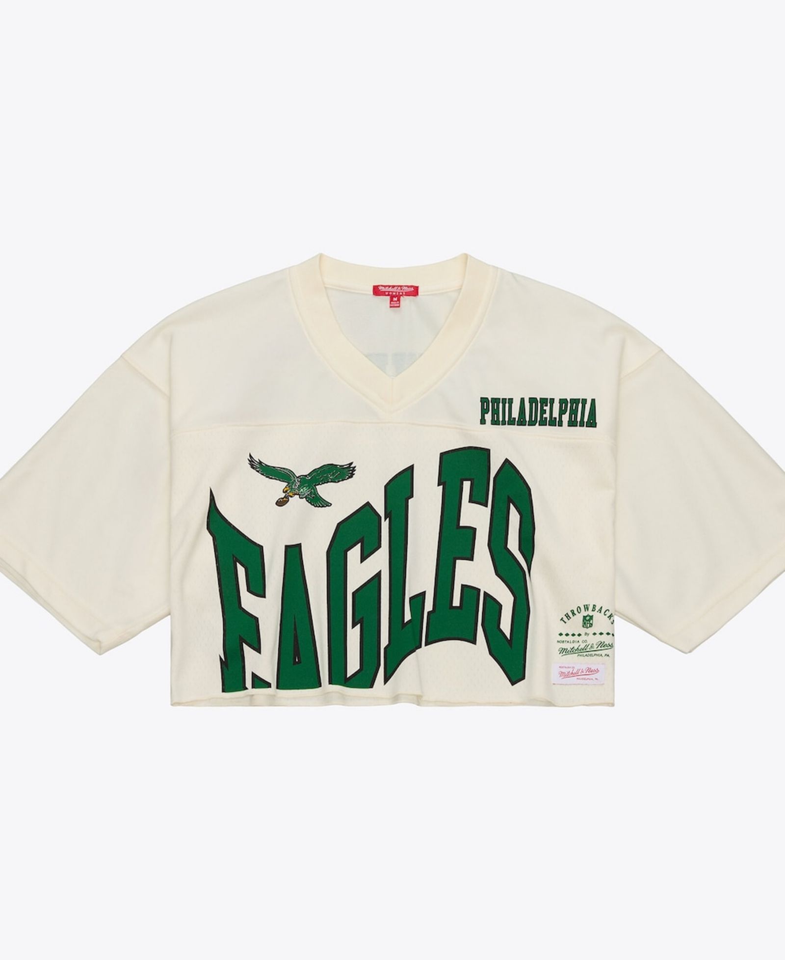 Mitchell & Ness женская укороченная модная джерси кремового цвета для вышедшего в отставку игрока Брайана Докинса Филадельфия Иглс
