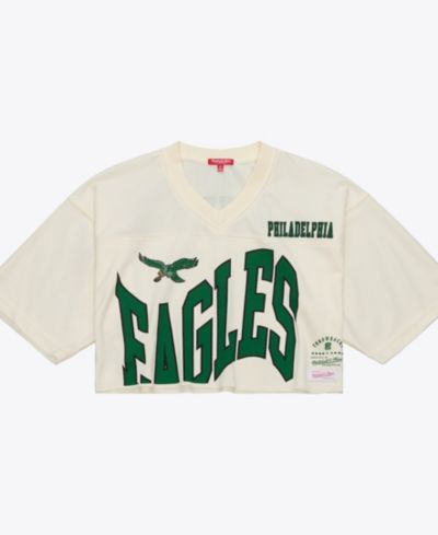 Mitchell & Ness Women's Brian Dawkins Cream Philadelphia Eagles Retired Player Cropped Fashion Jersey
