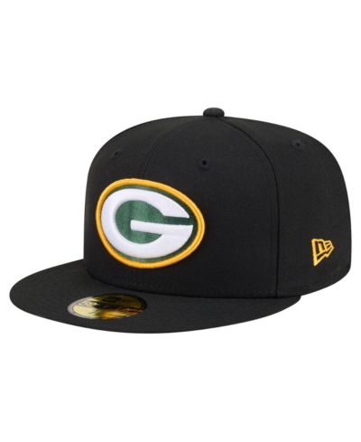 Мужская кепка New Era Black Green Bay Packers 59FIFTY Fitted