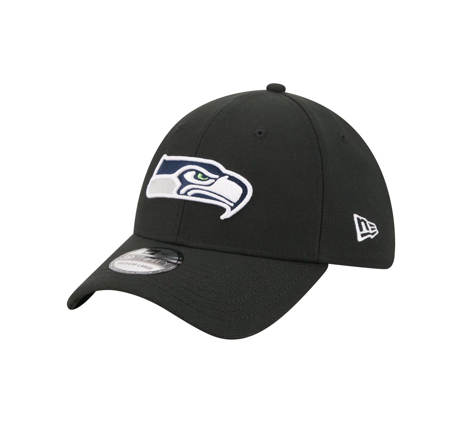 Мужская кепка New Era Black Seattle Seahawks Core Team 39THIRTY Flex