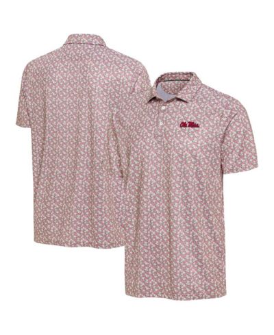 Antigua Мужская розовая рубашка-поло Ole Miss Rebels Desert Dry Dogwood