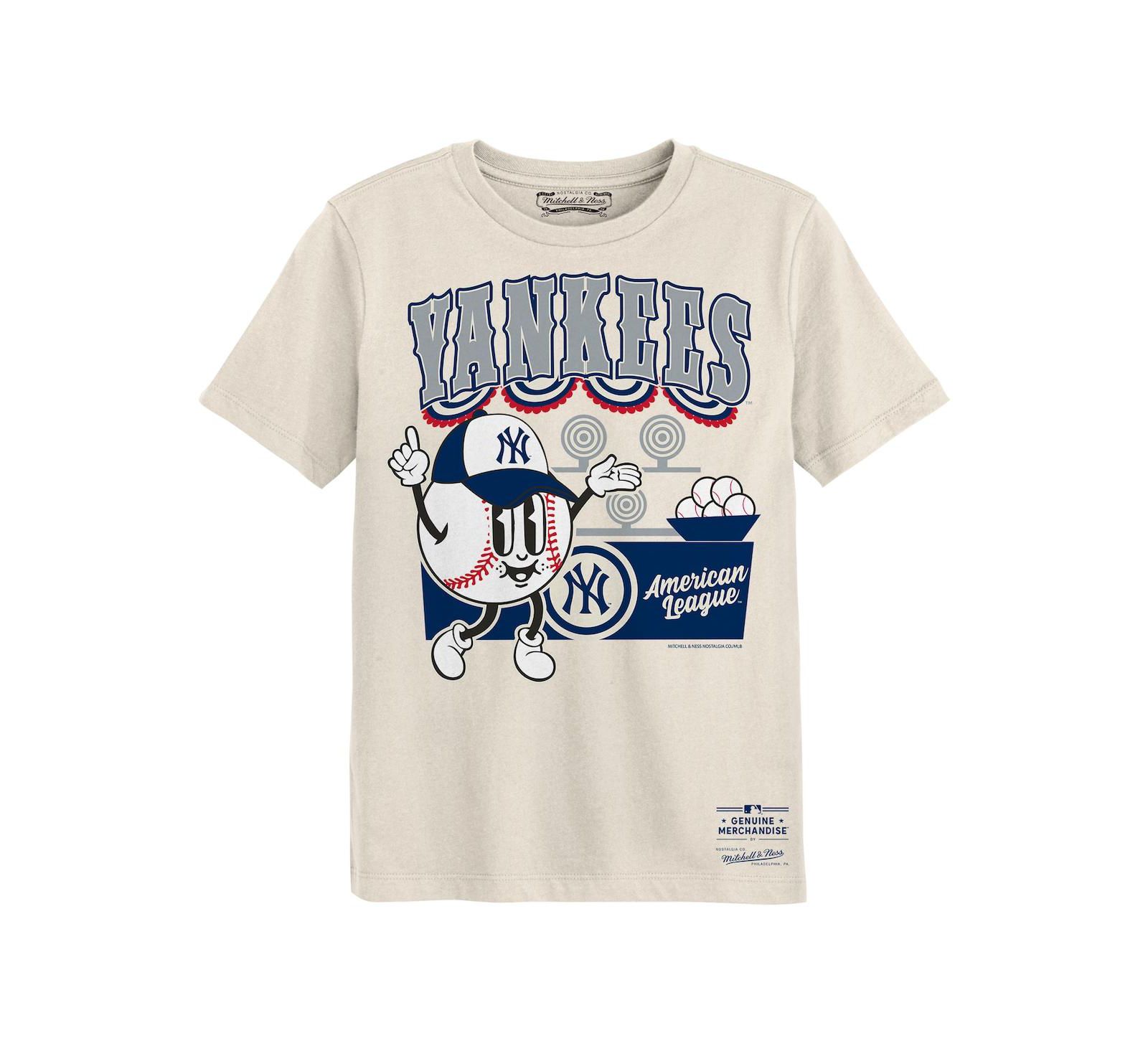 Детская футболка Mitchell & Ness Cream New York Yankees Step Back Up