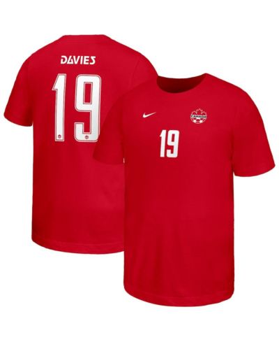 Детская футболка Nike Alphonso Davies Red Canada Soccer Home Player Name & Number
