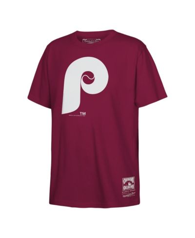 Mitchell & Ness Big Boys and Girls Burgundy Philadelphia Phillies Retro Logo T-Shirt