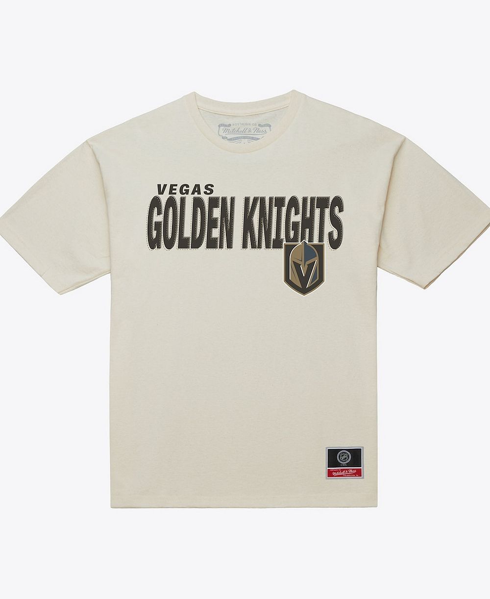 Mitchell & Ness Men's Cream Vegas Golden Knights Core Plus T-Shirt