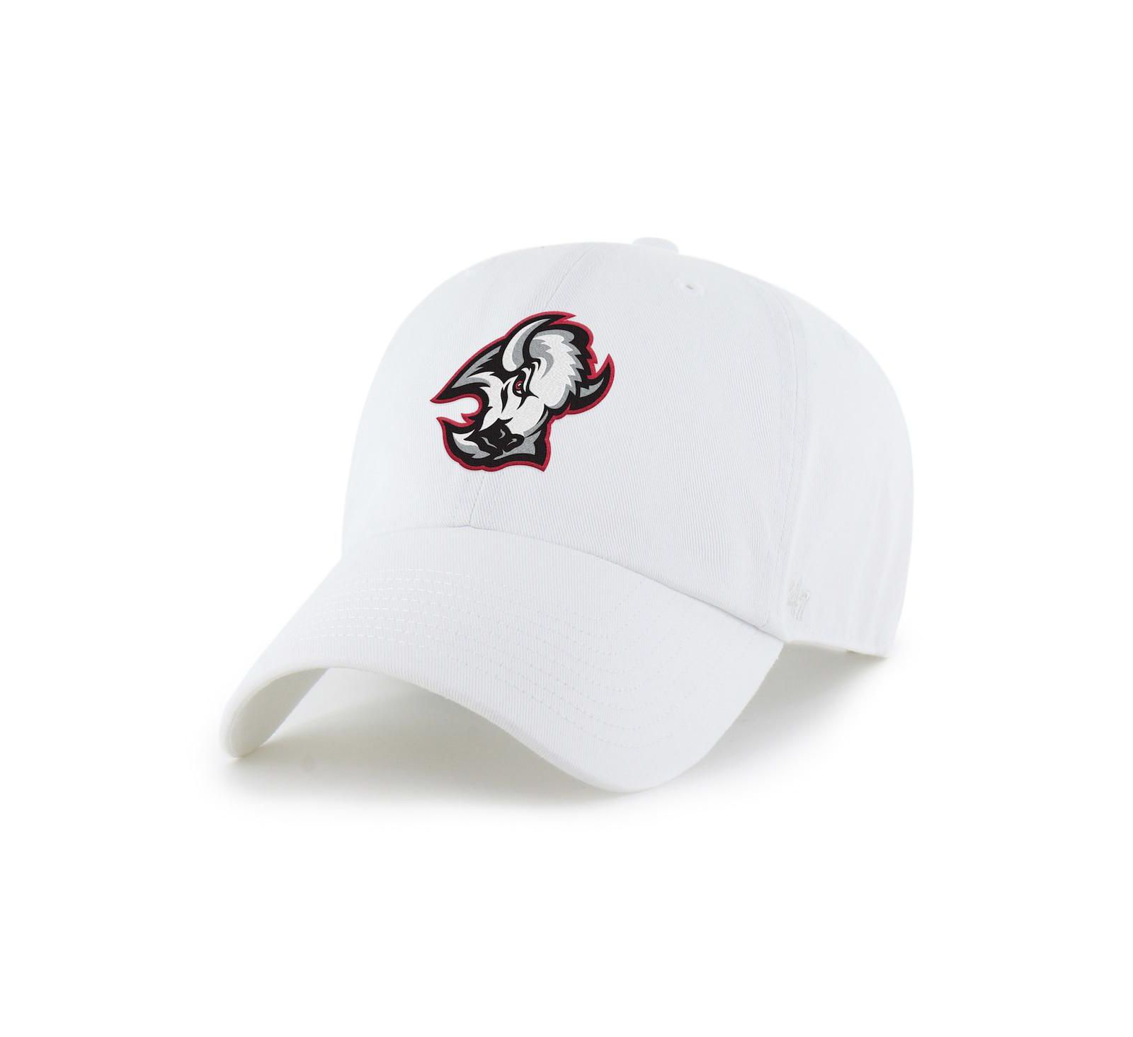 '47 Brand Men's White Buffalo Sabres Logo Clean Up Adjustable Hat
