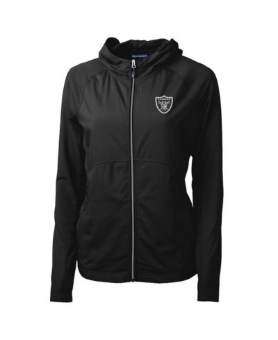 Cutter & Buck Женское черное худи с полной молнией Las Vegas Raiders Adapt Eco Knit