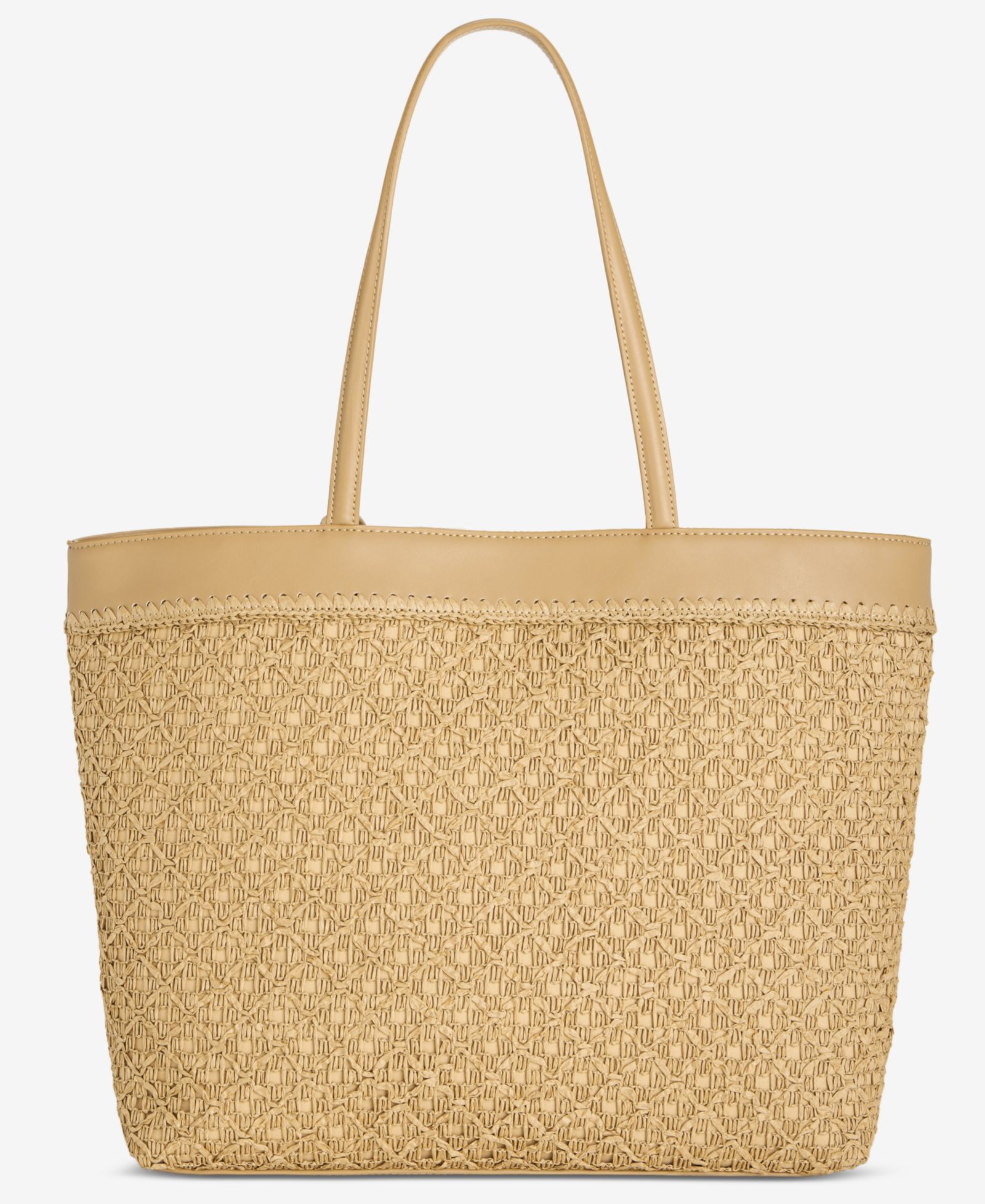 Style & Co Crochet Straw E/W Large Tote, Macy's Exclusive