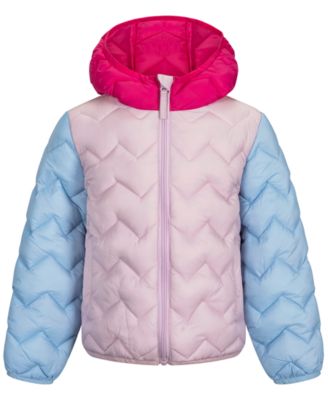 S Rothschild & CO Toddler Girls' 2T-5T Zig Zag Quilt Midweight Packable Jacket
