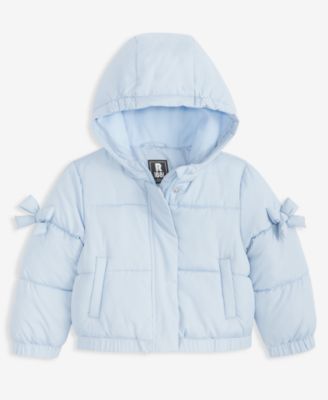 S Rothschild & CO Little Girls' 2T-6X Bow-Sleeve Hooded Bomber Jacket