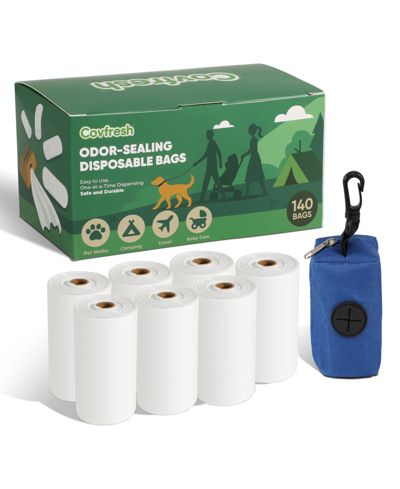 Пакетики для уборки за собаками Covfresh Odor-Blocking Unscented Durable 140 Bags/ 7Rolls