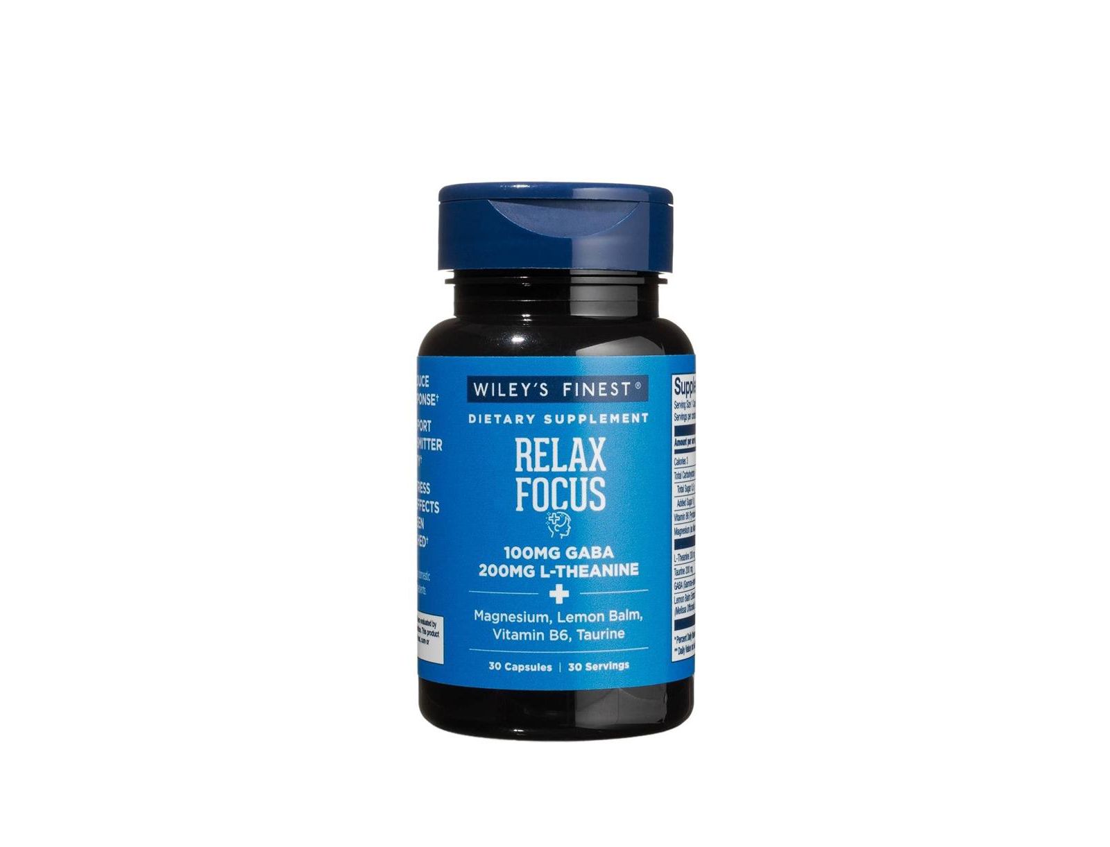 Wiley's Finest Relax Focus — ежедневная добавка для борьбы со стрессом, 30 капсул