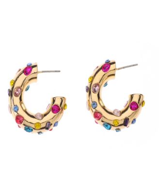 Серьги-гвоздики Nicole Miller Gold-Tone Small Hoop