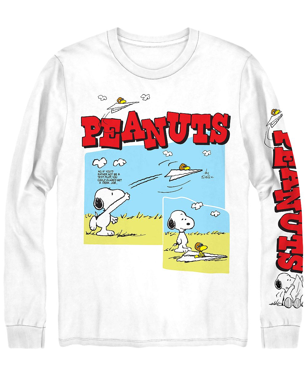 Hybrid Apparel Men's Peanuts Artwork Long-Sleeve T-Shirt
