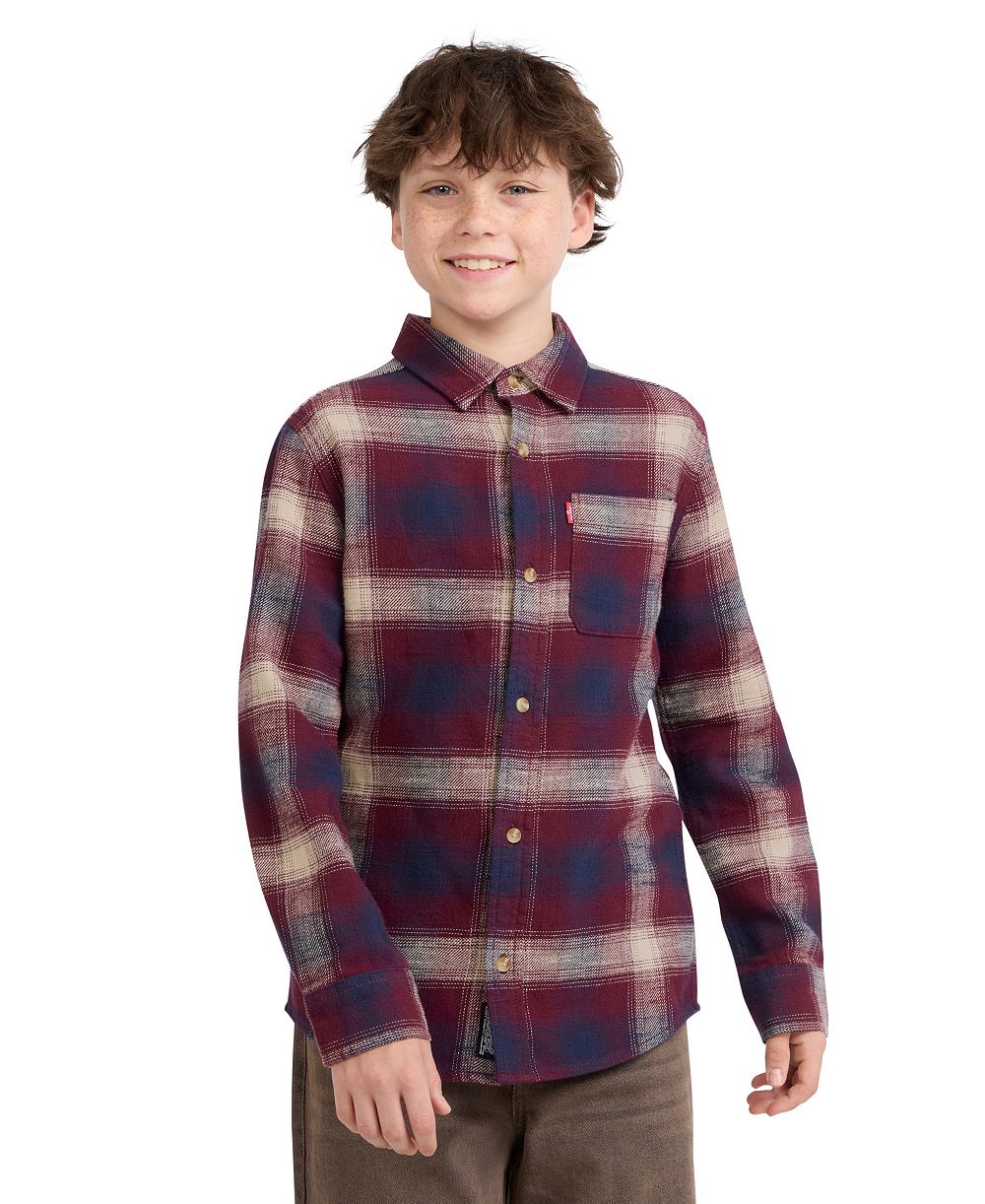 Детская рубашка Levi's 8-20 Shadow Plaid Long-Sleeve