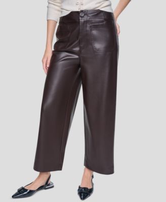 DKNY Jeans женские широкие укороченные брюки с высокой посадкой