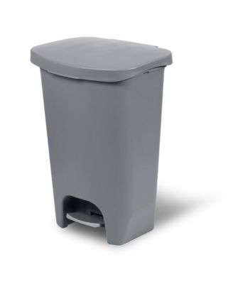 Glad Kitchen Trash Can with Lid, Foot Pedal and Garbage Bag Rings, 13 Gal