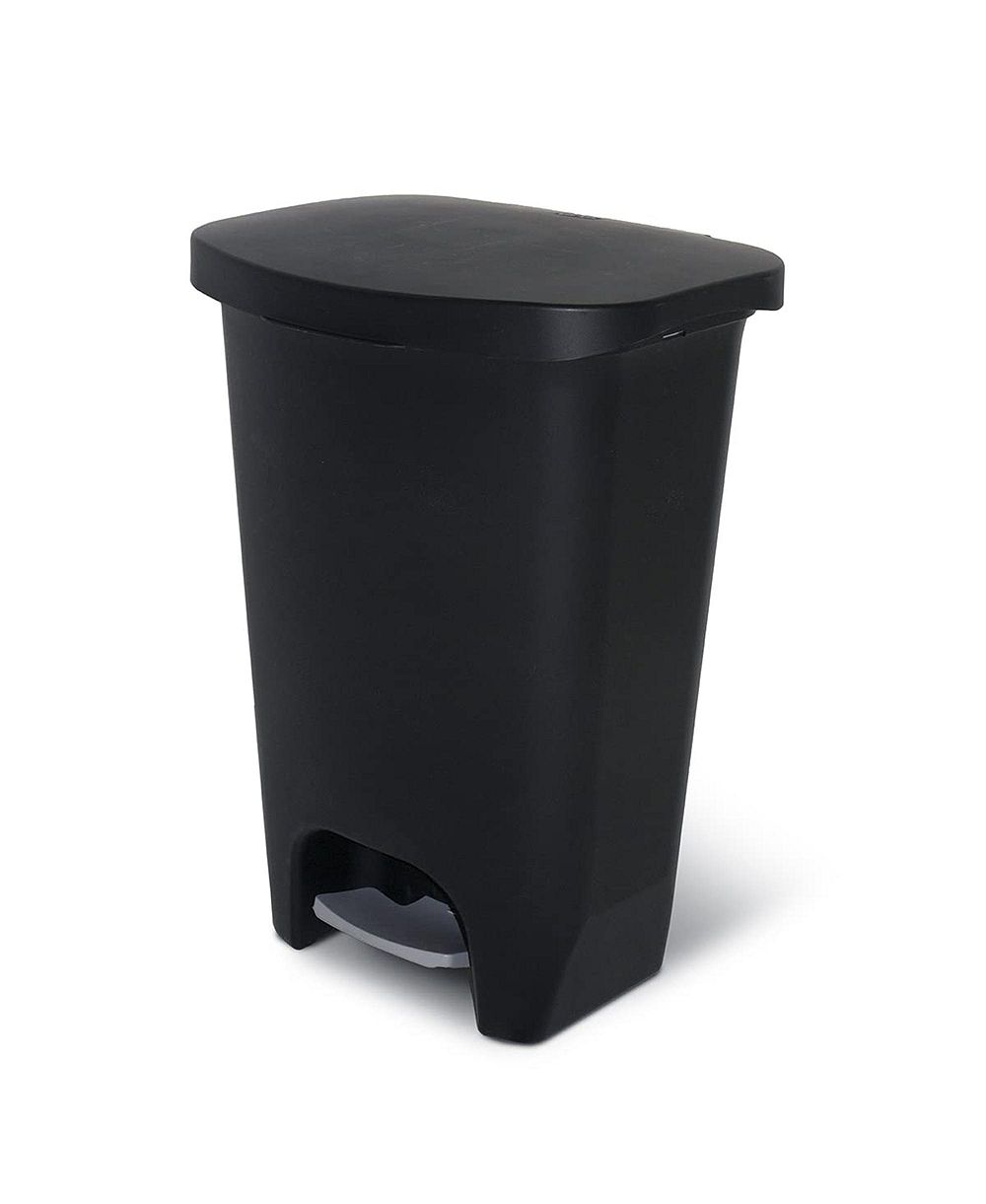 Glad Kitchen Trash Can with Lid, Foot Pedal and Garbage Bag Rings, 13 Gal