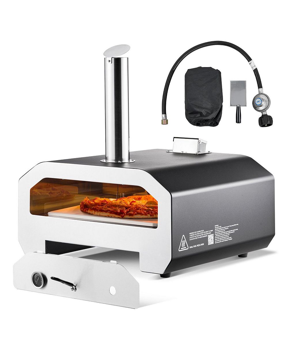 Уличная печь для пиццы Mecale Dual-Fuel, 16", дерево/пеллеты и пропан, с термометром