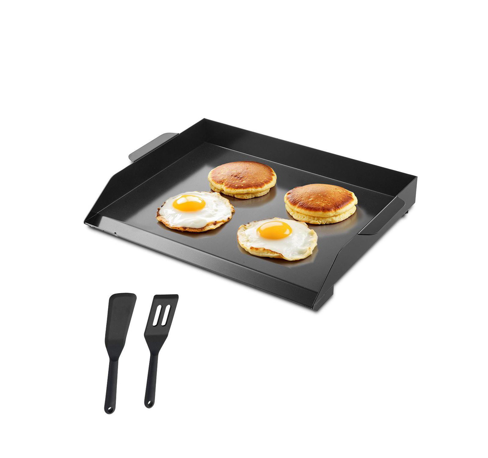 Mecale Carbon Steel Griddle Plate, 22" x 16", Flat Top for BBQ Grill and Teppanyaki, Portable for Camping