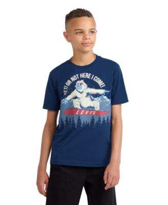 Levi's® Мужской 8-20 Шреддинг Йети графика круглый вырез футболка