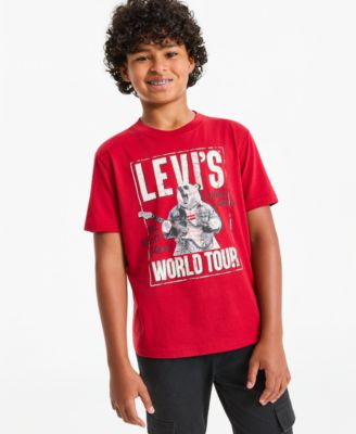 Детская футболка с принтом полярного медведя для мальчиков 8-20 лет, Levi's