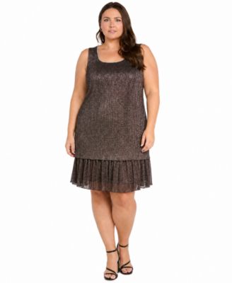 R & M Richards Plus Size Scoop Neck Dress & Open-Front Jacket, 2-Piece Set