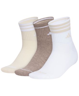 adidas Women's Cushioned 3-Stripe 4.0 High Quarter Socks, 3-Pack