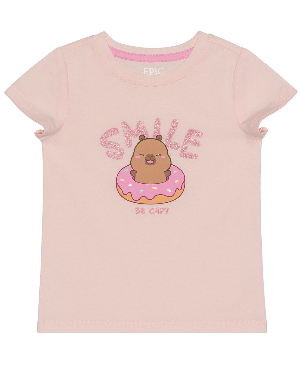 Детская футболка Epic Threads Smile с коротким рукавом, для девочек, 12M-5T