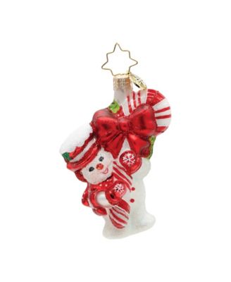 christopher radko 3" снежное ретро украшение gem ornament